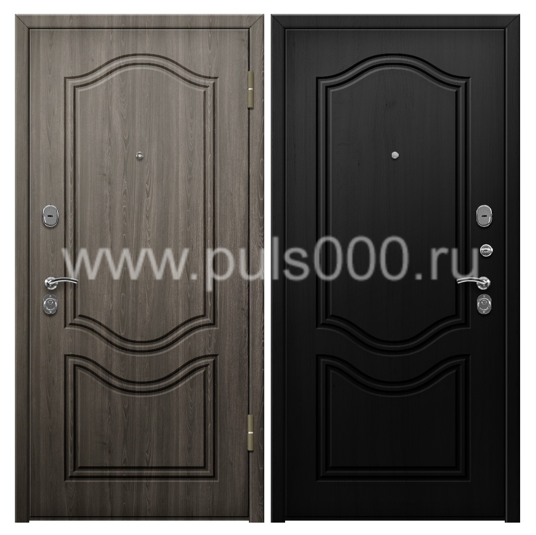 Уличная дверь с отделкой МДФ в коттедж MDF-232